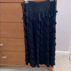 Black Maxi with Ruffles